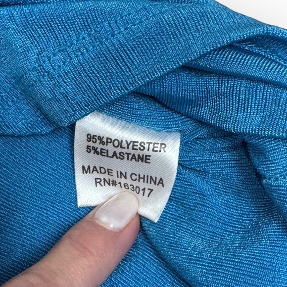 Princess Polly Blue Textured Long Sleeve Button Down Mini Dress Bodycon Size 6 - Picture 5 of 10